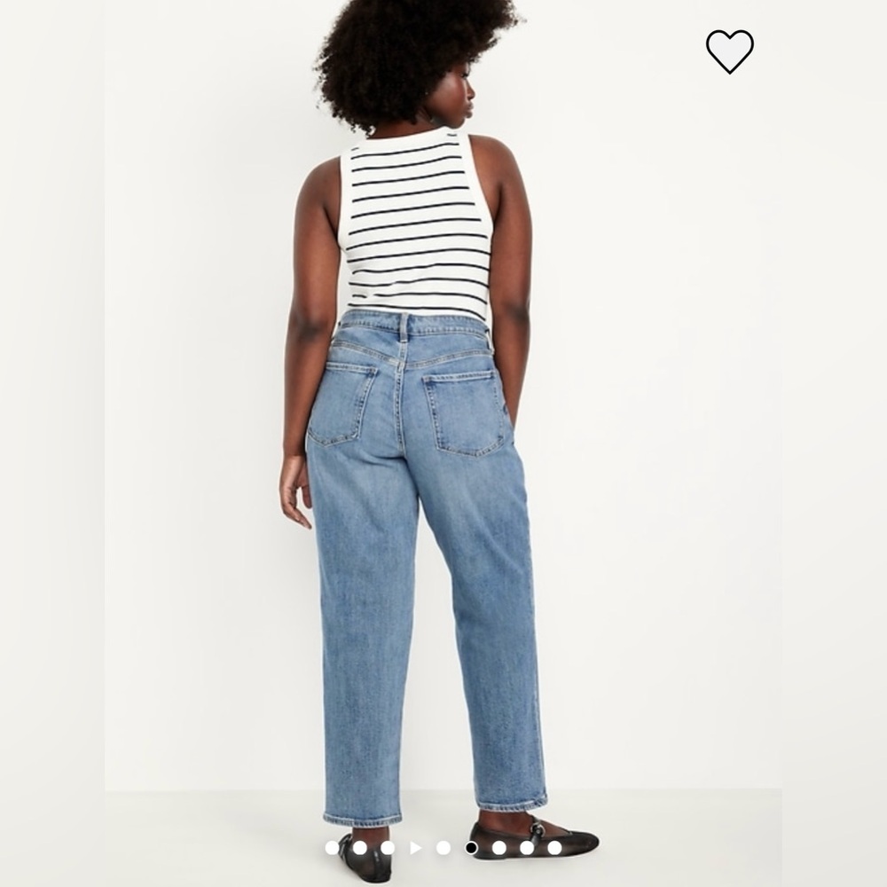 NEW Curvy High Waisted OG Loose Jeans Ripped Medium Wash, Size 16 Tall - Picture 5 of 13
